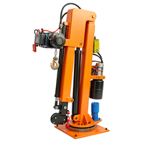Mini-grue de camion pivotante à 360° en acier robuste de 1 tonne, équipement de levage compact alimenté par 12V DC pour la manutention de marchandises légères