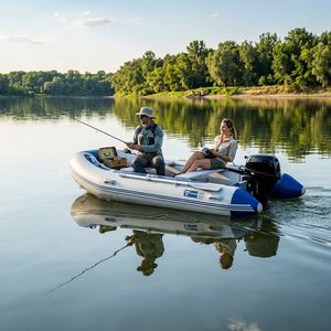 Set Professionale di Kayak Gonfiabile per Pesca, Gommone Resistente da 1,75m con Motore Elettrico da 18LB e Supporto, MOQ 1 Set - Product Image 3