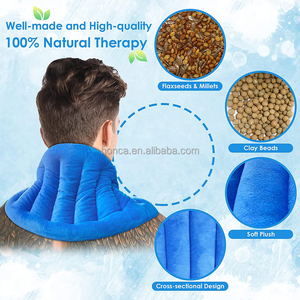 Almohadilla térmica para microondas para aliviar el dolor <span class=keywords><strong>de</strong></span> espalda, compresa térmica húmeda para microondas para espalda completa, estómago, cuello y hombros - Product Image 2