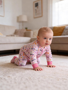 Pyjama Bébé en Bambou : Combinaison Pliante à Manches Longues Imprimée Mignonne pour Nouveau-né - Boîte Mystère - Product Image 4