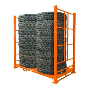 China Hersteller maßge schneiderte Lager Stahl Reifen Lagerung Stapel regal Post Paletten regale & Regale Reifen Display Rack