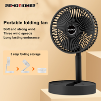 Vente chaude Portable Silencieux 3 Vitesses Vent Ventilateurs Personnels De Bureau Pliable Ventilateur De Table Rétractable