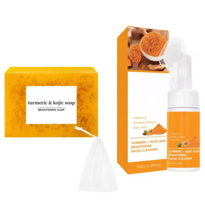 <span class=keywords><strong>Savon</strong></span> en barre hydratant, nourrissant et éclaircissant pour le soin de la peau, ensemble de soins à la curcuma pour un teint lumineux - Product Image 4
