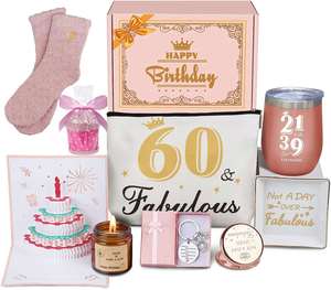 60th Birthday <b>Gifts</b> for Women Her Best Friend Mom Sister Wife Coworker Custom Wholesale 60 Year Old Woman Birthday <b>Gift</b> <b>Box</b> - Product Image 3