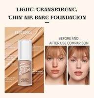 Foundation Cair HelloKiss Dark Matte Full Coverage Tahan Lama, Mengontrol Minyak, Tahan Air, untuk Semua Jenis Kulit