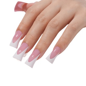 เล็บปลอมสไตล์ฝรั่งเศสขายดี สำหรับตกแต่งเล็บด้วยตัวเอง สีธรรมชาติ - Product Image 3