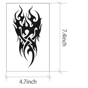 Tatuajes temporales Big Tribal Totem Tattoo Sticker para hombres mujeres negro gran cuerpo arte maquillaje <span class=keywords><strong>tatuaje</strong></span> impermeable extraíble - Product Image 6