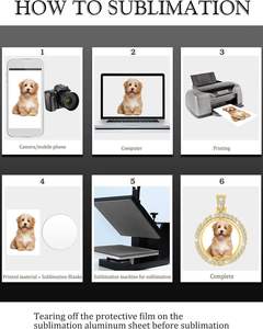 定制独特便携式促销时尚金属热升华水钻吊坠项链双面吊饰徽标热敏礼品 - Product Image 4