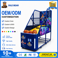 Usine Funspace Vente en gros Machine de basket-ball électronique d'arcade d'intérieur pour adultes Langue anglaise en métal