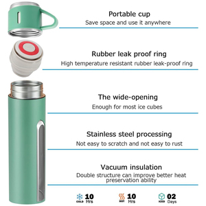 Juego de Regalo de 3 Vasos Térmicos de Acero Inoxidable de 500 ml con Asa, Aislamiento al Vacío, 12-24 Horas de Aislamiento Térmico - Product Image 4