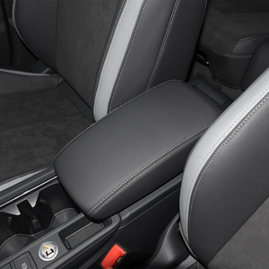 Funda para reposabrazos central de Audi Q3 2019-2022, funda protectora de cuero de microfibra auténtica, no requiere extracción - Product Image 2