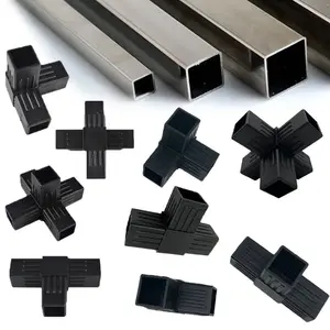 Customized Professional Plastic Pipe Fittings Tube Square Connectors 2way 3Way 4way 5way Corner Connector Square Tube Joint