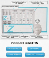 Kit Complet Masque 3D Effet Mummy pour Lifting Facial en V, Bandeau Professionnel Anti-Âge Raffermissant et Sculptant la Ligne du Menton, Vente en Gros