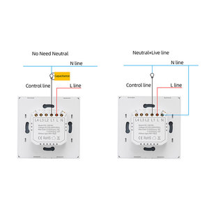 LEDEAST, botón cóncavo Tuya, <span class=keywords><strong>WiFi</strong></span>, Control BlE, Alexa, Google Home, interruptor inteligente, cable vivo único, no se requiere neutro - Product Image 4