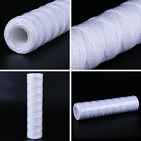 Cartouche filtrante à fil enroulé de 10 pouces pour purificateur d'eau, 5 micromètres, coton PP, sédiments, récipient sous pression, noyau PP/SS, 500 L/heure
