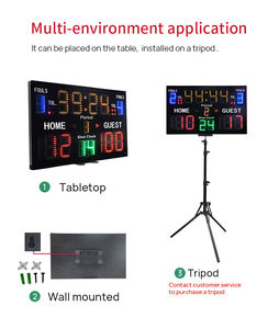 Marcador Electrónico Digital LED Profesional Multifuncional para Fútbol Australiano y <span class=keywords><strong>Baloncesto</strong></span> con Reloj de Tiro de 24 Segundos - Product Image 6