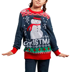 Pull de Noël en tricot confortable pour femmes, vêtements de famille personnalisés pour parents et enfants, motif de sapin de Noël de dessin animé, ambiance de Noël - Product Image 6