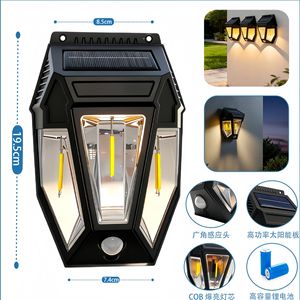 โคมไฟติดผนังพลังงานแสงอาทิตย์ 120 องศา มุมลำแสง LED อลูมิเนียมอัลลอยด์กันน้ำสำหรับบ้านสวนลานบ้าน - Product Image 4