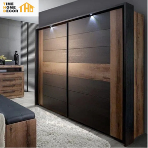 Sliding Laminate Almirah Sunmica Design Wardrobe <strong>Big</strong> Mirror Classic Luxury Bedroom <strong>Closet</strong> With Sliding Door Wardrobe - Product Image 3