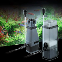 Kit de nettoyage pour aquarium : éliminateur de film gras, écrépineur de surface pour petits bacs à poissons et aquariums de reproduction de guppies, pompe d'aération