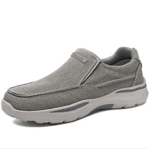 Chaussures tendance en toile à semelle épaisse pour hommes, nouveau style 2026, baskets basses en toile, chaussures décontractées, chaussures monobloc pour hommes - Product Image 1