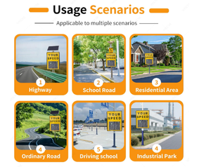 Détecteur de vitesse radar solaire avec signalisation LED, <span class=keywords><strong>film</strong></span> réfléchissant de troisième qualité, signalisation d'avertissement de sécurité routière personnalisée - Product Image 6