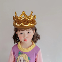 Couronnes et diadèmes gonflables en plastique pour enfants – Chapeaux de fête d'anniversaire, accessoires de performance créatifs, coiffures de cosplay, accessoires photo – Non toxiques et durables