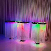 Support de table à franges LED RGB M831 à changement de couleur pour centre de table de mariage, fête, gâteau, fleurs, décoration