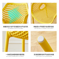 Chaise de salle à manger en plastique empilable épaissie au design moderne, dossier creux, pour restaurant, parc, appartement et atelier, utilisation extérieure