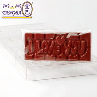 Tangba Love Chocolade Polycarbonaat Mal Valentijnsdag Plastic Chocoladevorm Romantische Aangepaste Chocoladevormen