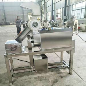 Presse à jus industrielle en acier inoxydable, broyeur de mangues et de pommes, machine à fabriquer de la pulpe, capacité de 1000 kg/h, usine de transformation des fruits, moteur - Product Image 3