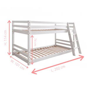 Solid Wood Double Layered Bunk <b>Beds</b> with Stairs and Guardrails Modern Design <b>Space</b>-<b>Saving</b> Children's <b>Bed</b> - Product Image 5