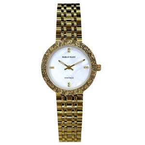 Nuevo reloj de pulsera para mujer - acero inoxidable con superficie de nácar de alta calidad y elegante movimiento de cuarzo - Product Image 1