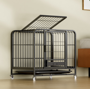 Düşük fiyat özel boyut katlanır paslanmaz çelik Metal istiflenebilir hayvan kafes Metal köpek sandık Pet köpek kedi kafes için kapalı açık - Product Image 3