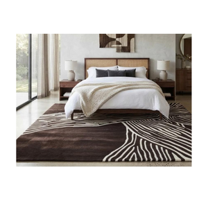 Hand Tufted Zebra Print Area <b>Rug</b> – Black & <b>White</b> Abstract Animal Pattern Modern Designer Carpet - Product Image 1