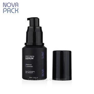 Matte thủy tinh màu đen huyết thanh chai nghiêng Vai 30ml 60ml <span class=keywords><strong>100ml</strong></span> râu dầu mặt Kem chai cho Mens mỹ phẩm chăm sóc da kem - Product Image 2