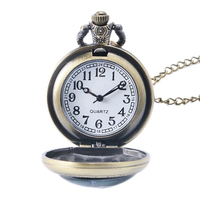 Promoción regalo Vintage COLLAR COLGANTE engranaje collar cadena reloj Metal bolsillo reloj con cadena