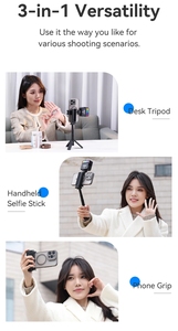 JJ 02 téléphone trépied support Selfie Booster poignée poignée pour <span class=keywords><strong>Tiktok</strong></span> YouTube prise de vue bureau Portable support affichage selfie bâton - Product Image 4