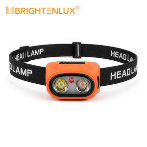 Lampe frontale LED rechargeable Type-C 200LM avec détecteur de mouvement, lumière blanche chaude et rouge, idéale pour la course et le camping (vente en gros) - Product Image 1