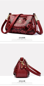 Ladies Embossed PU Leather Crossbody Bag <b>Small</b> Women Leather Handbag Women Leather Satchel Shoulder Bag - Product Image 4