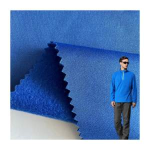 하이 퀄리티 200gsm 한쪽 솔질 인터록 양털 직물 100% 폴리 에스테르 PK 후드와 코트 용 양털 직물 - Product Image 1