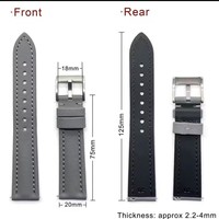 Bracelets de montre en toile et cuir souples et durables de 18 mm, 19 mm, 20 mm, 21 mm, 22 mm, 23 mm, 24 mm avec barrettes à ressort