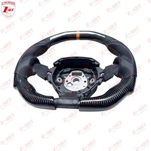 Volant en fibre de carbone sèche Z-ART SVJ avec fil <span class=keywords><strong>orange</strong></span> pour Lamborghini <span class=keywords><strong>Aventador</strong></span> S LP700 LP720 LP740 LP750SV LP770 SVJ - Product Image 4