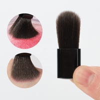 Eco Make-Up Brush pinceau à Blush en vrac simple noir végétalien voyage blanc Mini pinceau de maquillage à Double extrémité de haute qualité