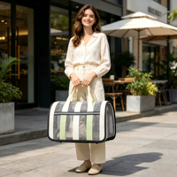 Sac à dos de transport pour chiens et chats, approuvé par les compagnies aériennes, en tissu Oxford, avec fermeture éclair, solide, respirant, pliable, pour animaux de petite et moyenne taille