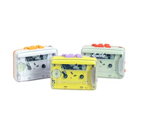 Lecteur de cassette rétro transparent portable, radio AM FM BT, enregistreur de cassette stéréo HiFi, convertisseur MP3, Walkman, plastique ABS, intérieur - Product Image 5