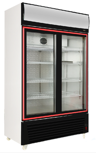 Réfrigérateur commercial à double porte personnalisé avec vitrine en verre, réfrigérateur vertical avec porte transparente - Product Image 4