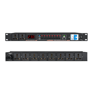 Secuenciador de alimentación DR338 con/sin filtro/ 30A, controlador de alimentación de audio universal de 10 canales para sistema de audio de escenario - Product Image 1