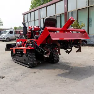 Multifunktion 50 PS Landwirtschaft licher Raupen traktor Dieselfeld-Rotations grubber für Reisfeld und trockenes Land