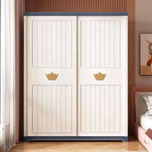 <span class=keywords><strong>Armadio</strong></span> con Ante Scorrevoli e Armadietto Superiore per <span class=keywords><strong>Cameretta</strong></span> Bambini, Guardaroba a Due Ante Rosa per Camera da Letto delle Bambine - Product Image 1